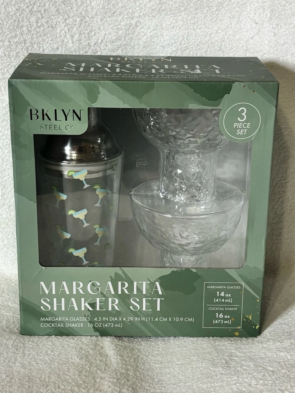 Green Margarita Shaker Set - 3 Piece